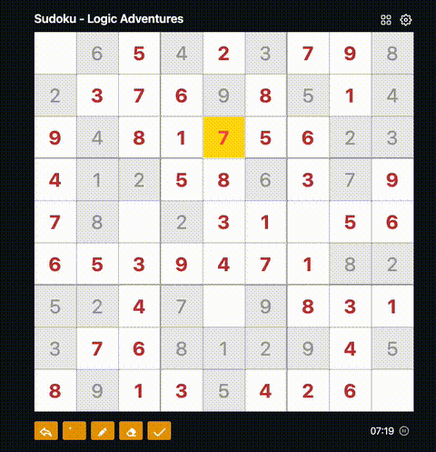How to play sudoku - eraser
